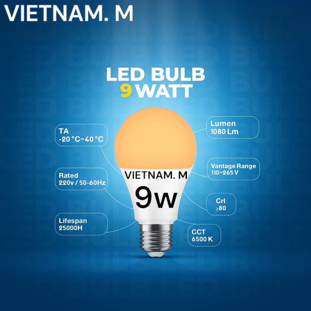 لمبات فيتنام إم 9 وات ورم