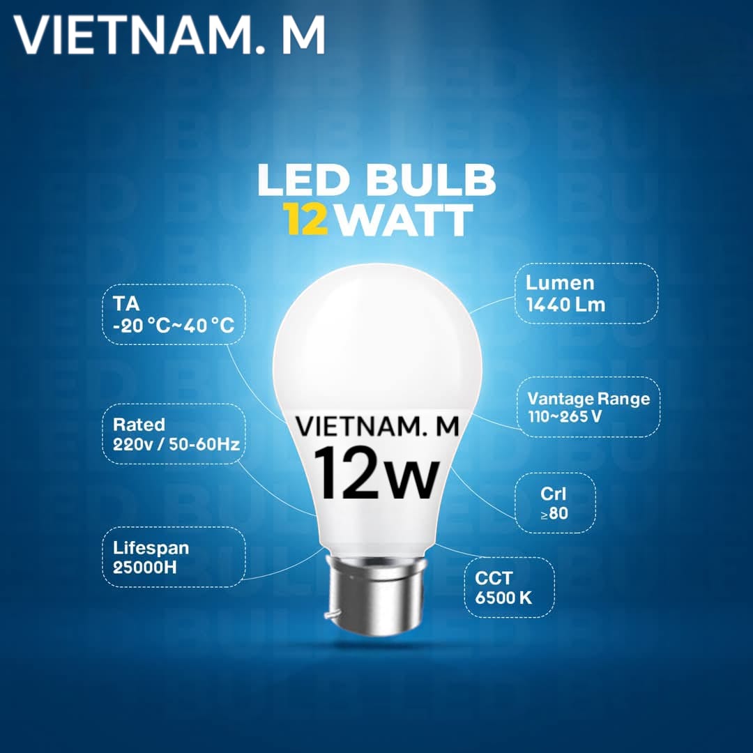 لمبات فيتنام إم 12 وات مسمار